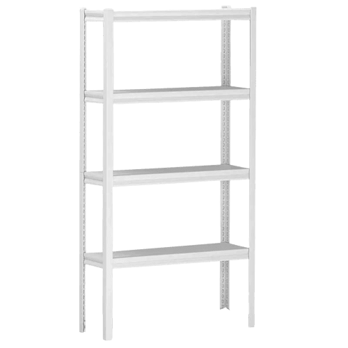 ZRack Boltless Storage Rack 4 Tier (CM Series White) Zessentials